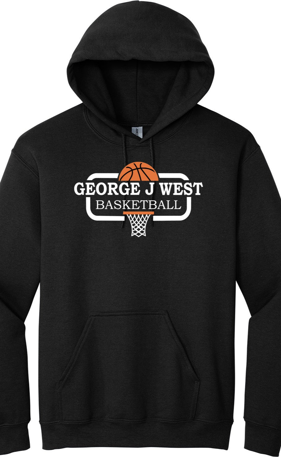 Economy Hoodie - Port & Company Fleece Pullover Hoodie PC78H - GJW Basketball