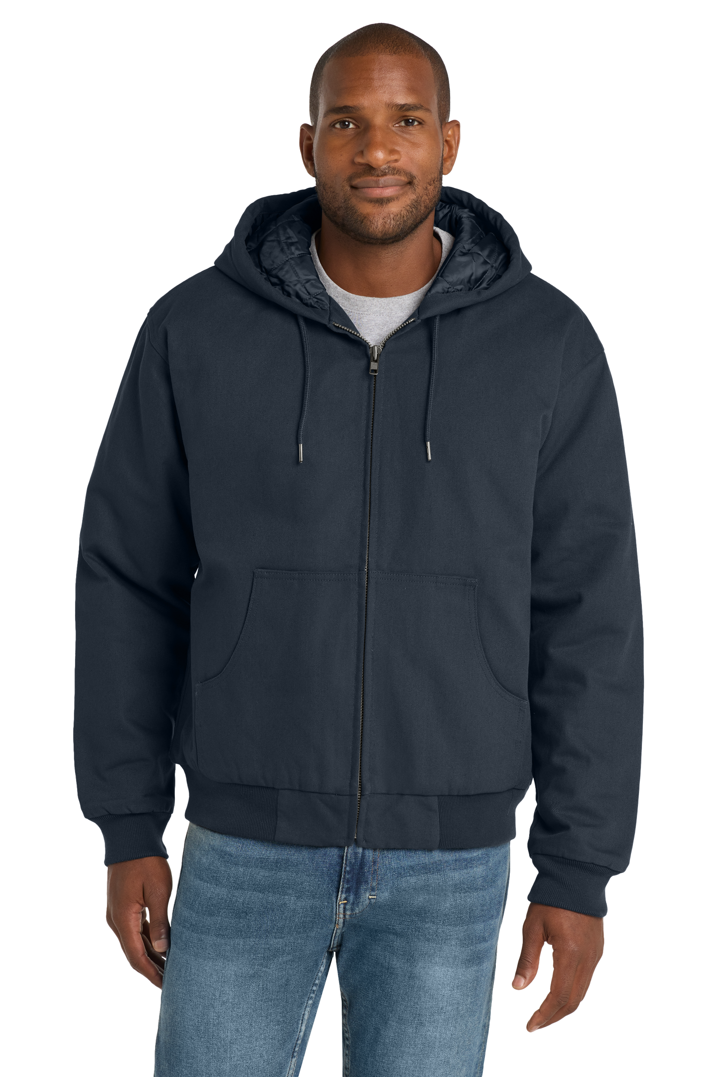 Embroidered CornerStone Duck Cloth Hooded Work Jacket - J763H