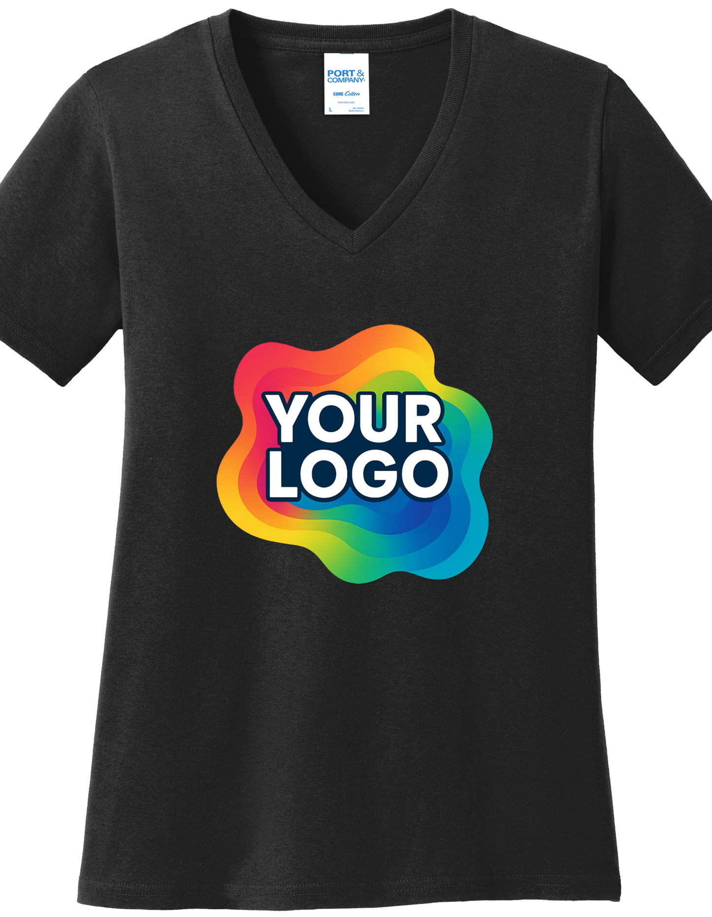 T-Shirt Women's Core Cotton V-Neck Tee LPC54V - Technician Tees