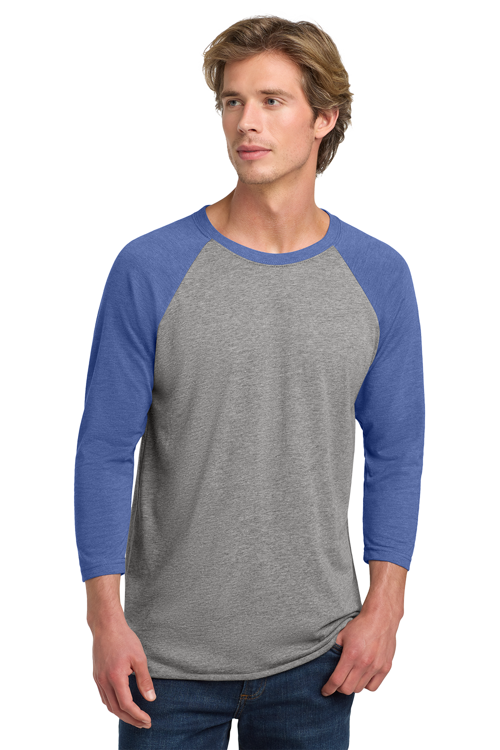 T-Shirt - Next Level Apparel® Adult Tri-Blend 3/4-Sleeve Raglan Tee - NL6051