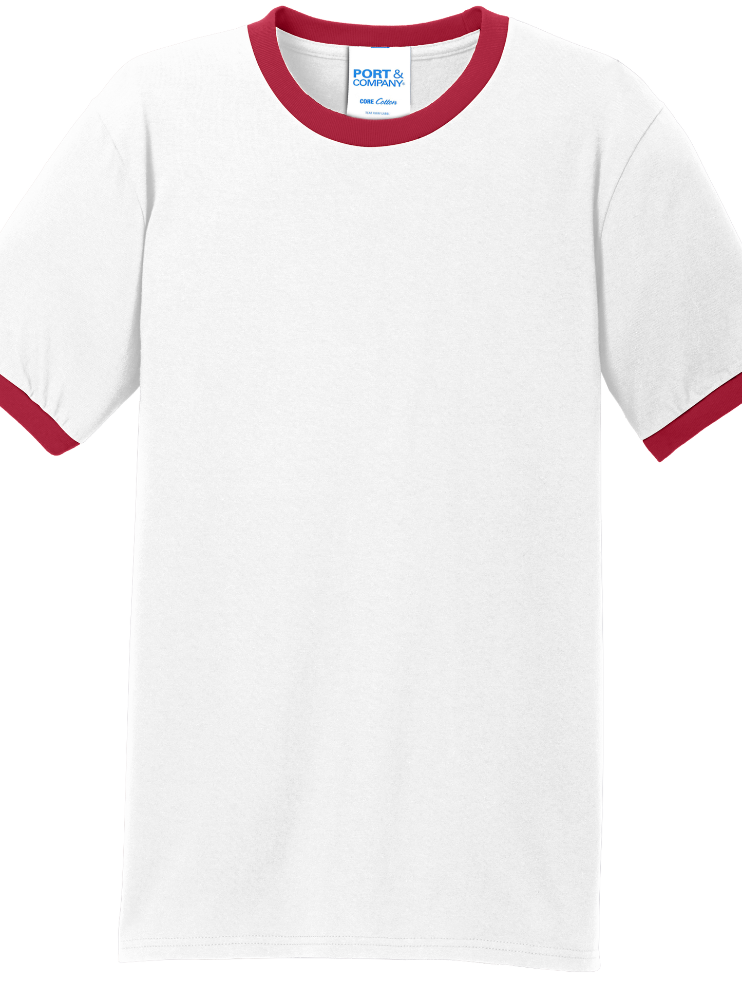 Economy T-Shirt Port & Co Core Cotton Ringer Tee PC54R - Technician Tees