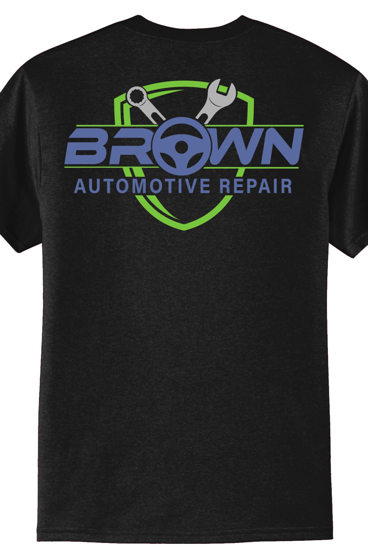 Economy T-Shirt - Port & Co. Core Blend Tee PC55 - Brown Automotive Repair