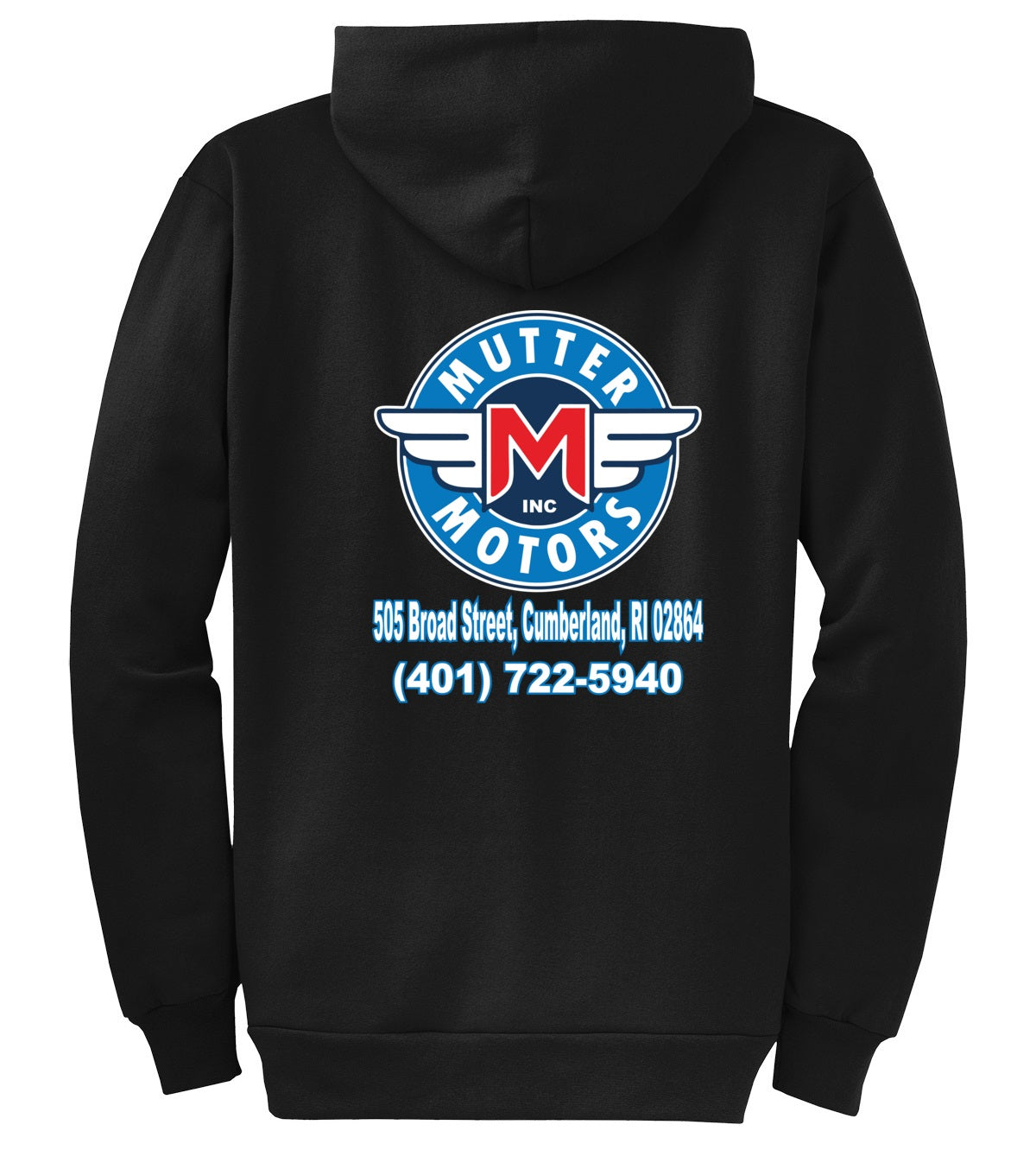 Economy Hoodie - FULL ZIP - Port Company Core Fleece Hooded Sweatshirt PC78ZH - Mutter Motors