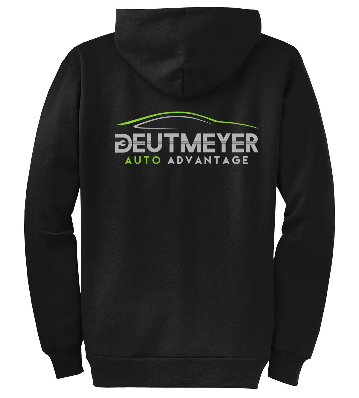 Economy Hoodie - FULL ZIP - Port Company Core Fleece Hooded Sweatshirt PC78ZH - Deutmeyer Auto Advantage