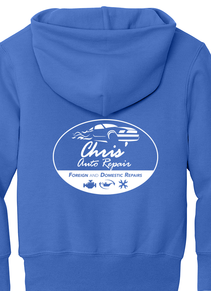 Premium Youth Hoodie - Port & Co Youth Core Fleece Pullover Hooded Sweatshirt PC90HY - Chris Auto Repair