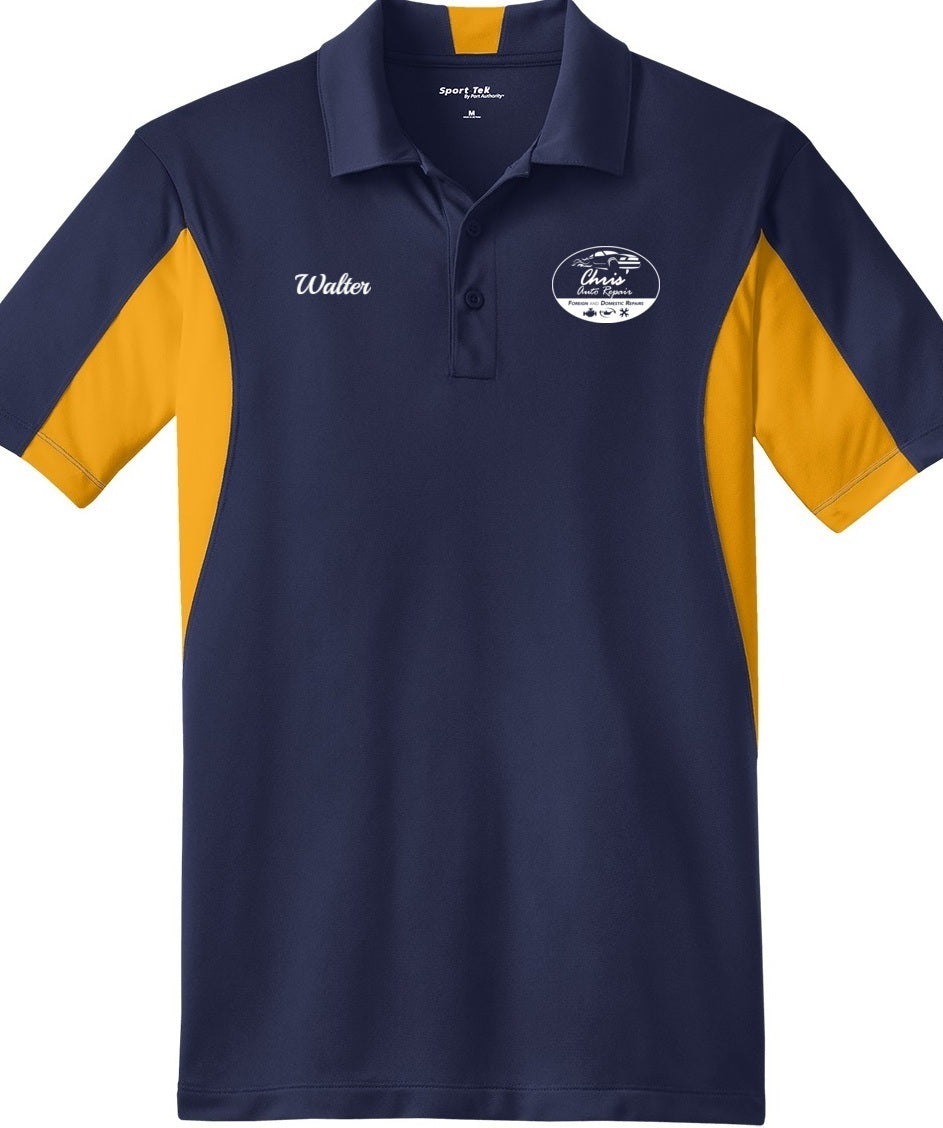 POLO - Sport-Tek Mens Side Blocked Micropique Sport-Wick ST655 - Chris Auto Repair