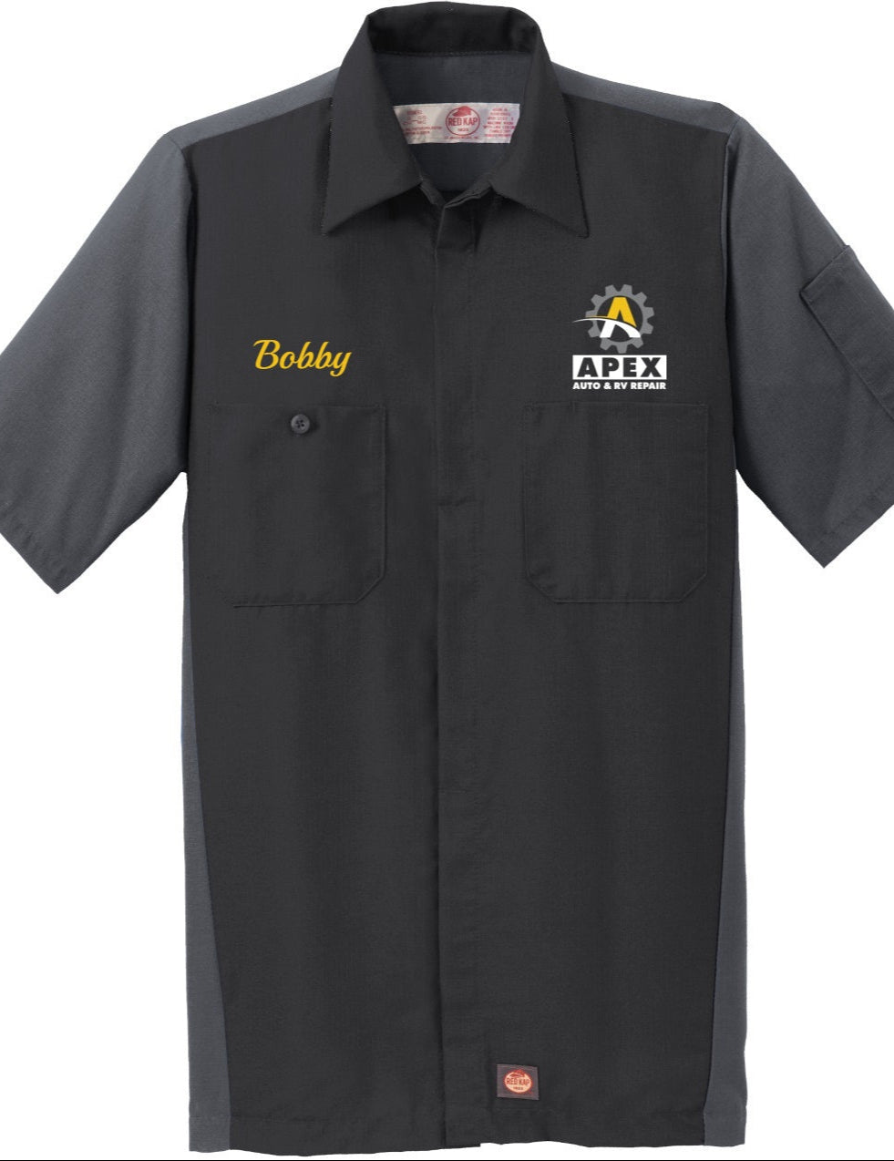 Technician Shirt - Short Sleeve Ripstop Crew Red Kap SY20 - Apex Auto and RV Repair