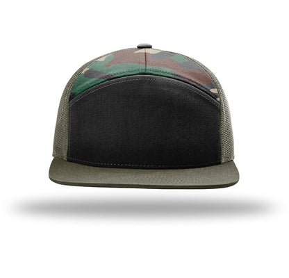 Richardson 168 - Black/ Green Camo/ Loden