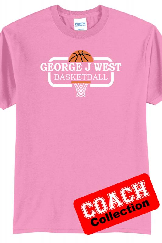 T-Shirt - Core Blend Tee PC55 - George J West Basketball - (Coaches)