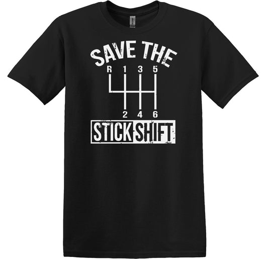 T-SHIRT - Adult Unisex Heavy Cotton G500 - Save The Stick Shift