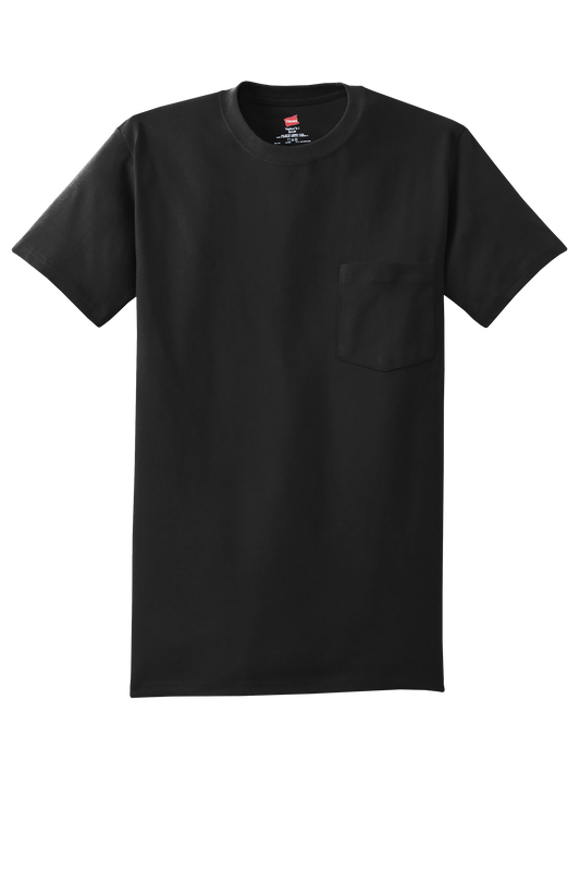 (TP S-3XL) Hanes® Beefy-T® - 100% Cotton T-Shirt with Pocket 5590 - Company Name