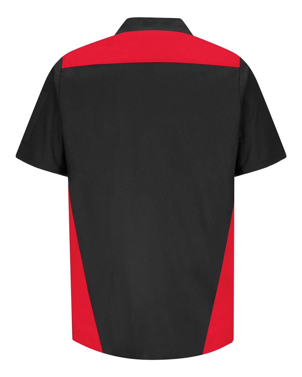 Red Kap SY28 shop shirt in Black/Charcoal/Red, back