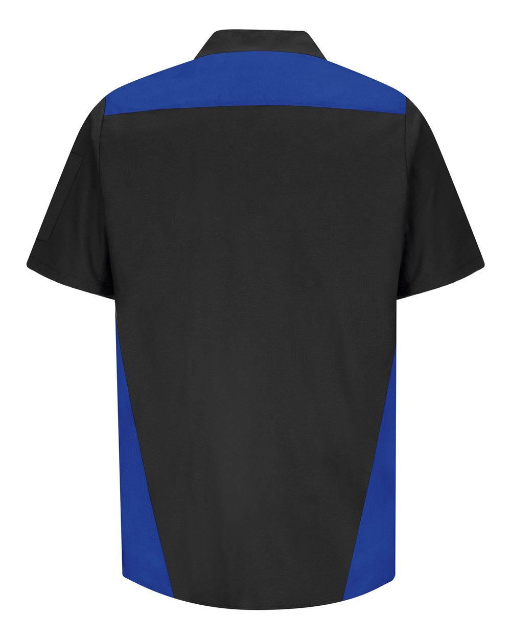 Red Kap SY28 shop shirt in Black/Light Grey/Royal, back