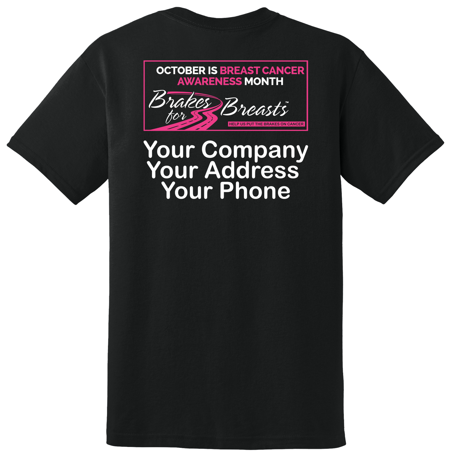 Brakes for Breasts - Tech Tee - Black - Gildan DryBlend 8000