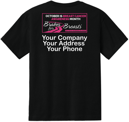 Brakes for Breasts - Tech Tee - Black Heavyweight - BELLA+CANVAS BC4610