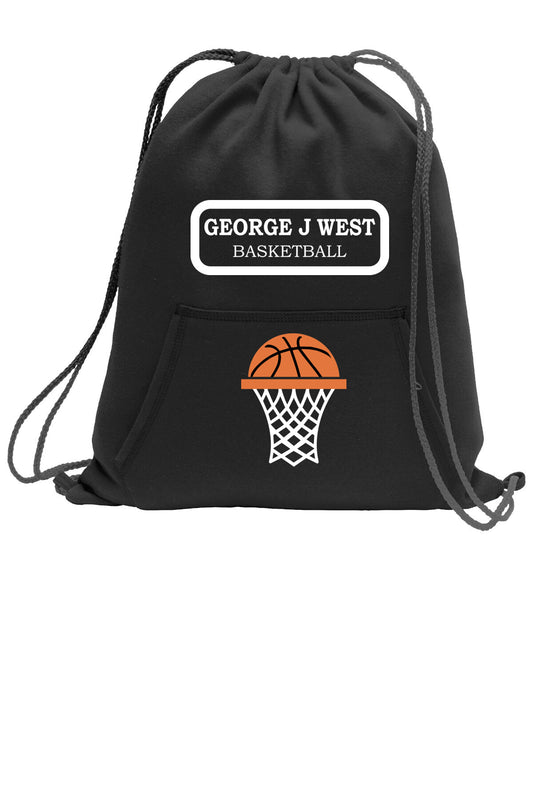 Fleece Sweatshirt Cinch Pack with Pocket BG614- GJW Basketball