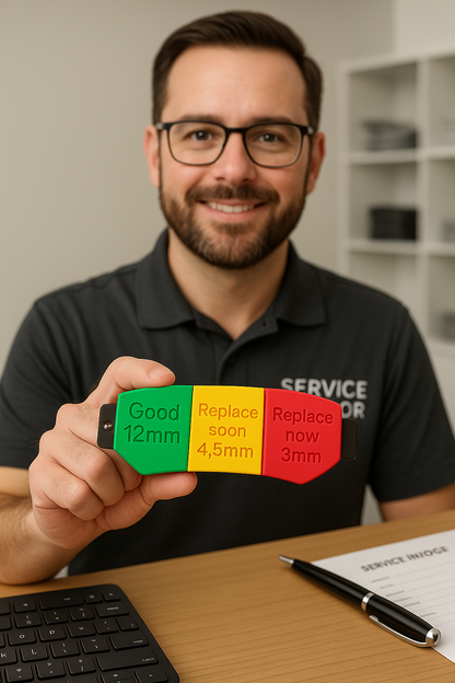 Brake Pad Condition Visual Tool – Service Advisor Demonstration Gauge