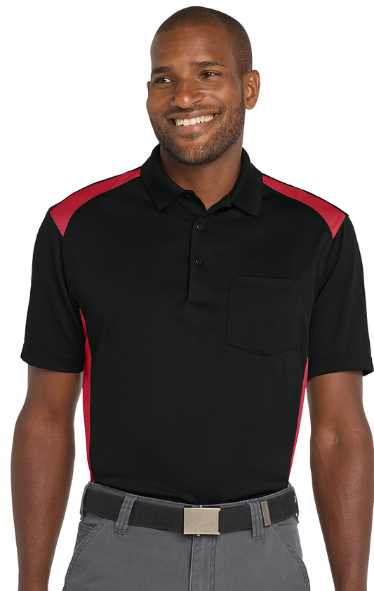 POLO - Mens - Technicians - Cornerstone Snag-Proof Two-Way Colorblock Pocket - CS416 - Technician Tees