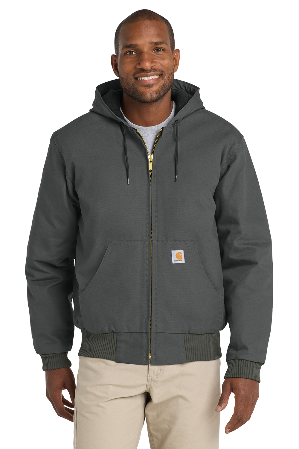 Embroidered Carhartt® Quilted-Flannel-Lined Duck Jacket - CT106677