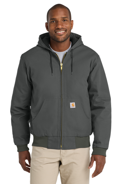 Embroidered Carhartt® Quilted-Flannel-Lined Duck Jacket - CT106677
