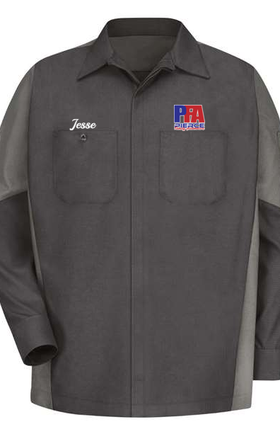 Technician Shirt - Long Sleeve Ripstop Crew Red Kap SY10 - Pierce Family Automotive