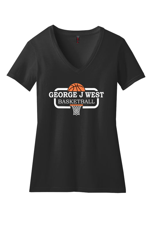 District Women’s Perfect Blend CVC V-Neck Tee - GJW Basketball