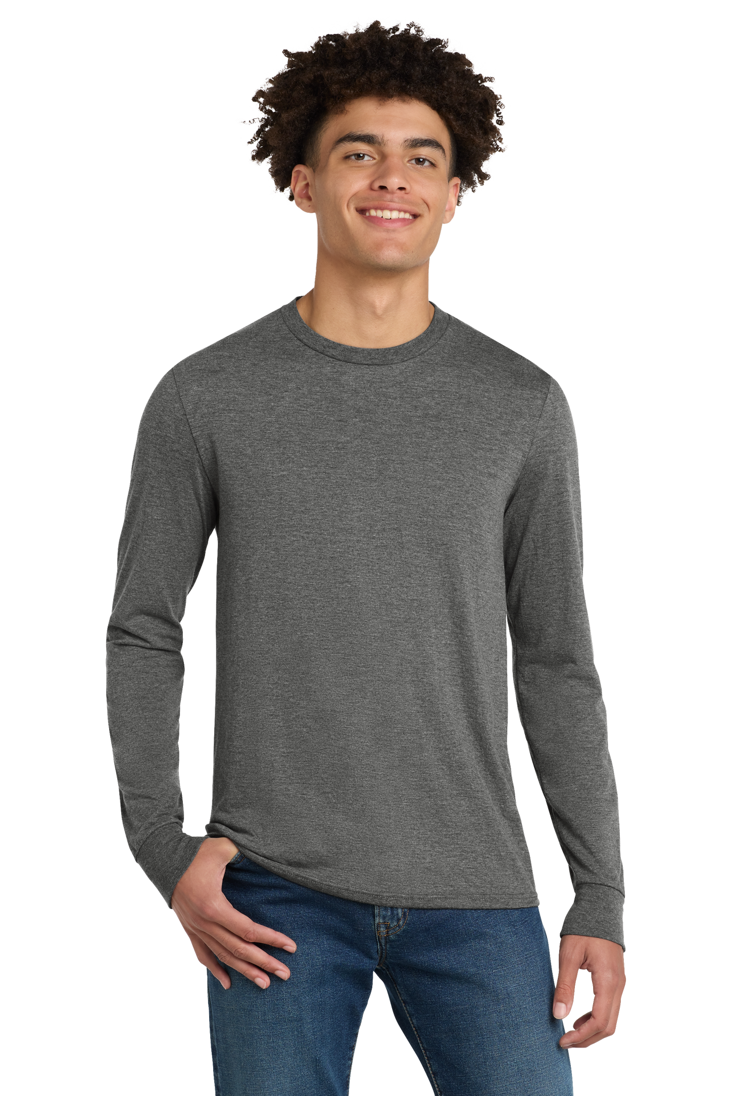 Premium T-Shirt - District® Perfect Tri® Long Sleeve Tee- DM132