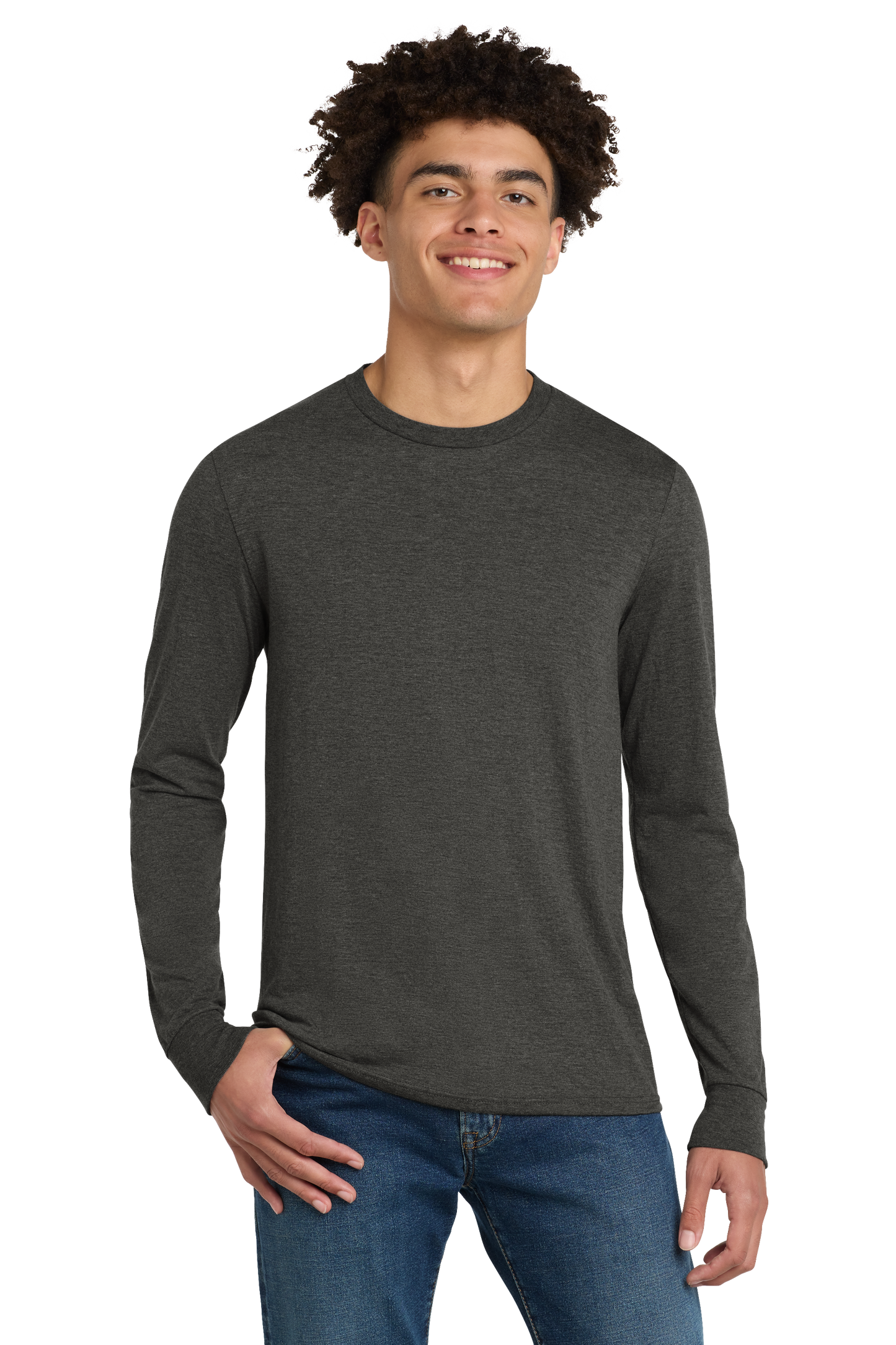 Premium T-Shirt - District® Perfect Tri® Long Sleeve Tee- DM132