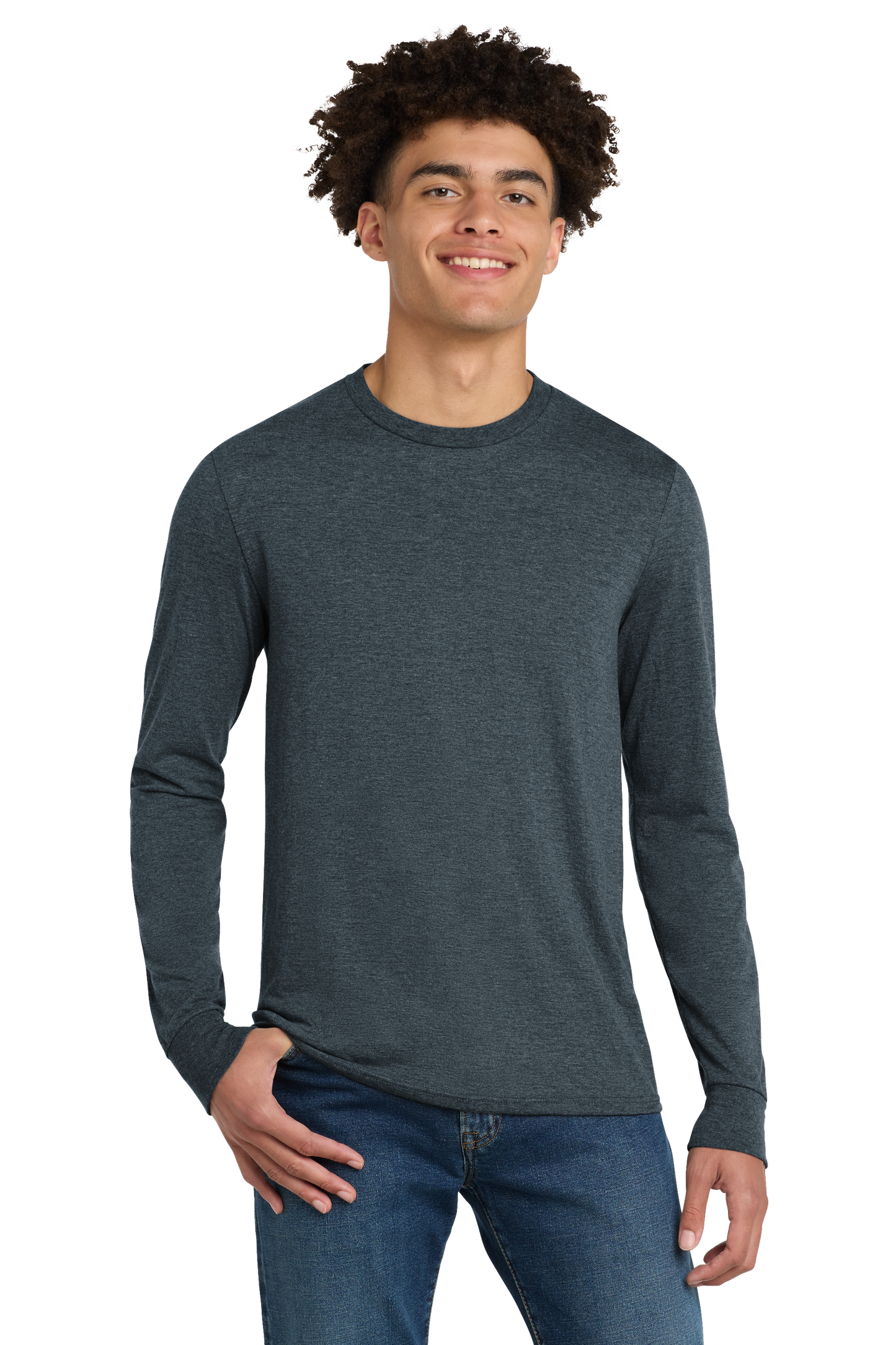 Premium T-Shirt - District® Perfect Tri® Long Sleeve Tee- DM132