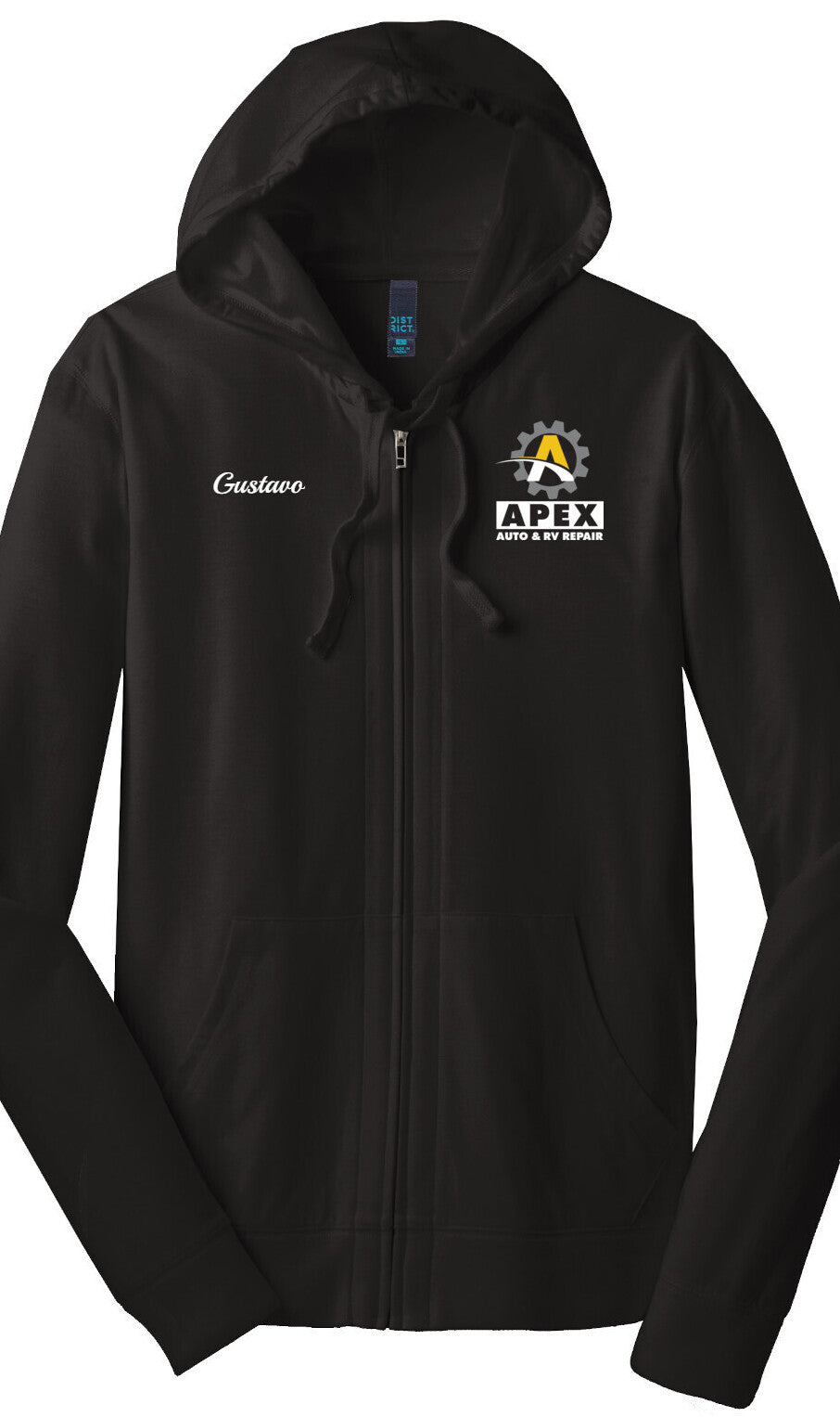 FULL ZIP HOODIE - District  Jersey DT1100 - Apex Auto and RV Repair