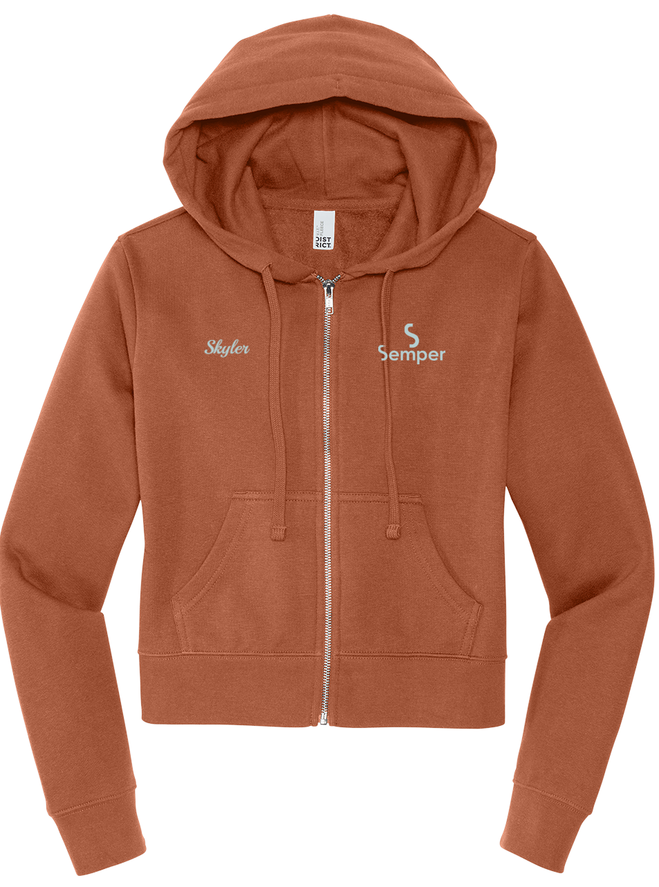 Full-Zip Hoodie Fleece  District® Women’s V.I.T.™ DT6103 - Semper