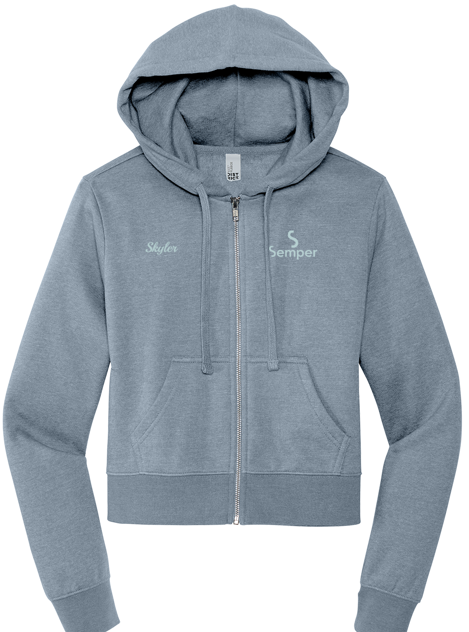 Full-Zip Hoodie Fleece  District® Women’s V.I.T.™ DT6103 - Semper