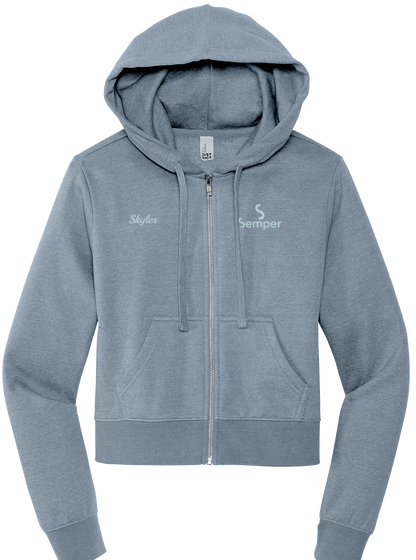 Full-Zip Hoodie Fleece  District® Women’s V.I.T.™ DT6103 - Semper