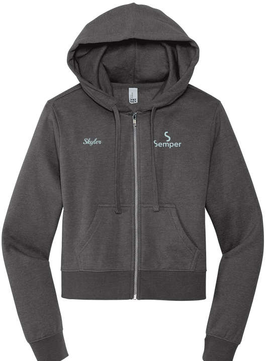 Full-Zip Hoodie Fleece  District® Women’s V.I.T.™ DT6103 - Semper