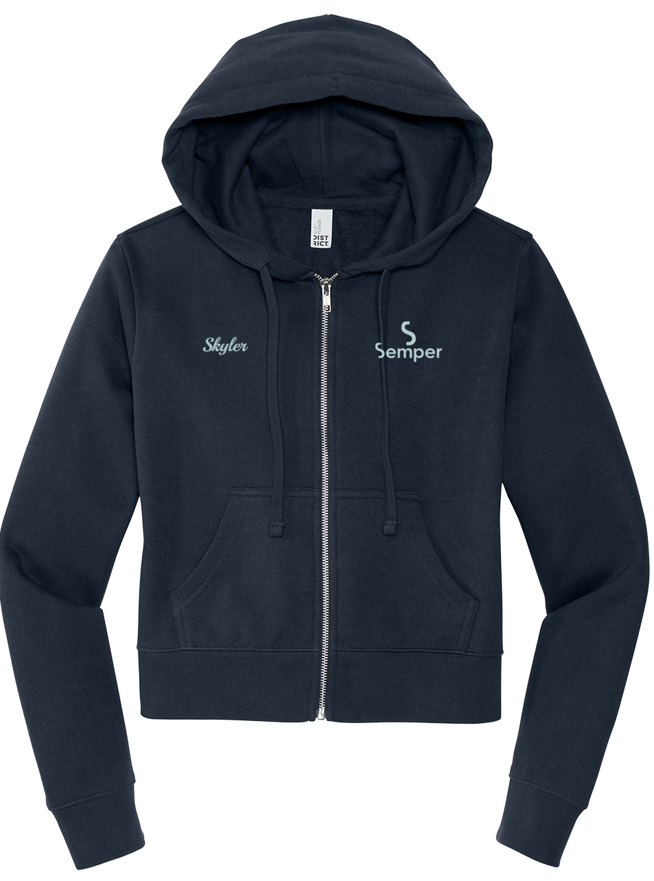 Full-Zip Hoodie Fleece  District® Women’s V.I.T.™ DT6103 - Semper