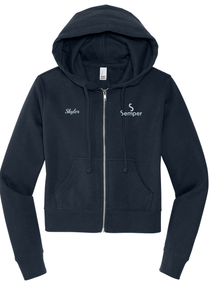 Full-Zip Hoodie Fleece  District® Women’s V.I.T.™ DT6103 - Semper