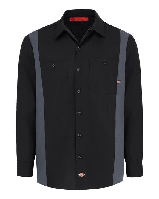 Work Shirt - Dickies Men's Industrial Colorblocked Long Sleeve Shirt - 5524