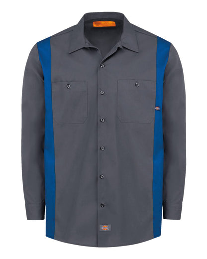 Work Shirt - Dickies Men's Industrial Colorblocked Long Sleeve Shirt - 5524