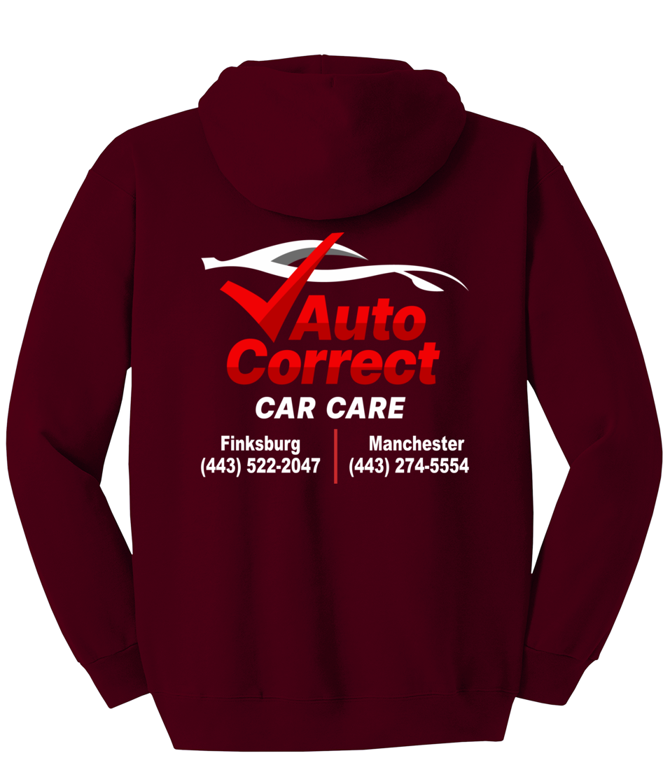 Pullover Hooded Sweatshirt - Hanes® Ultimate Cotton® F170 - Auto Correct Car Care