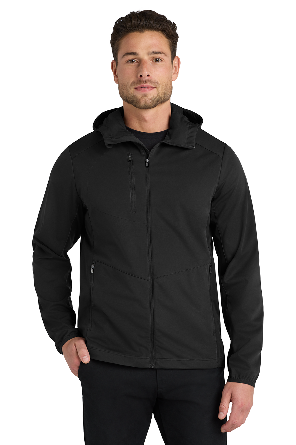 Jacket - Port Authority Active Hooded Soft Shell Jacket - J719
