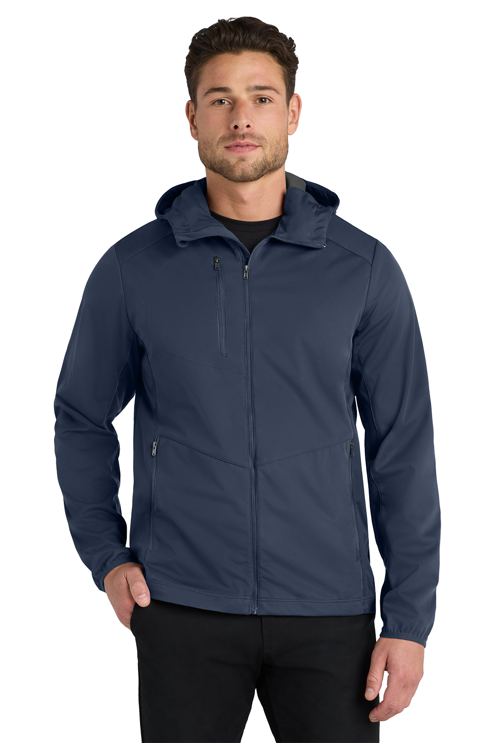 Jacket - Port Authority Active Hooded Soft Shell Jacket - J719