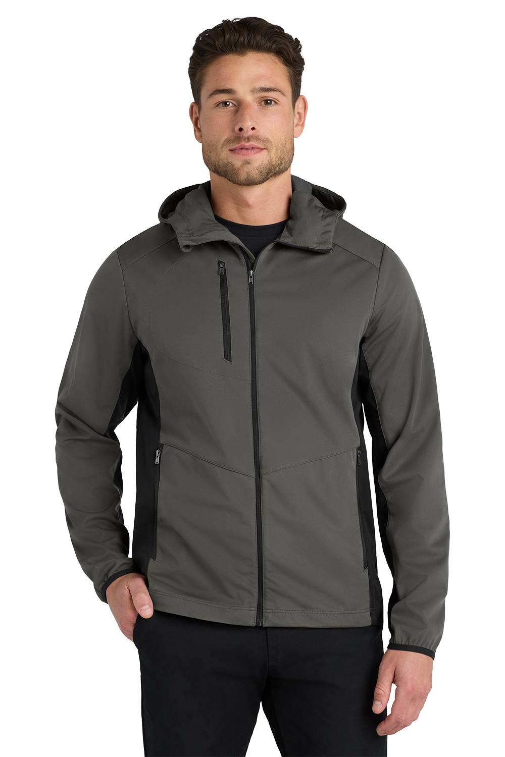 Jacket - Port Authority Active Hooded Soft Shell Jacket - J719