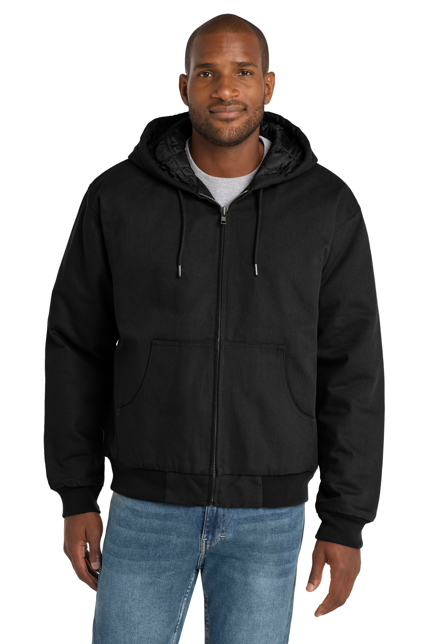 Embroidered CornerStone Duck Cloth Hooded Work Jacket - J763H