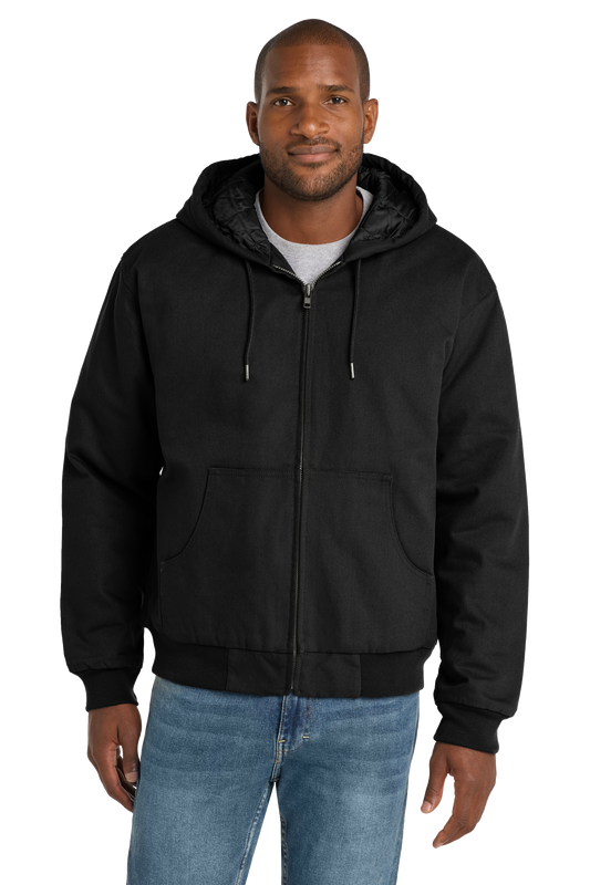 Embroidered CornerStone Duck Cloth Hooded Work Jacket - J763H