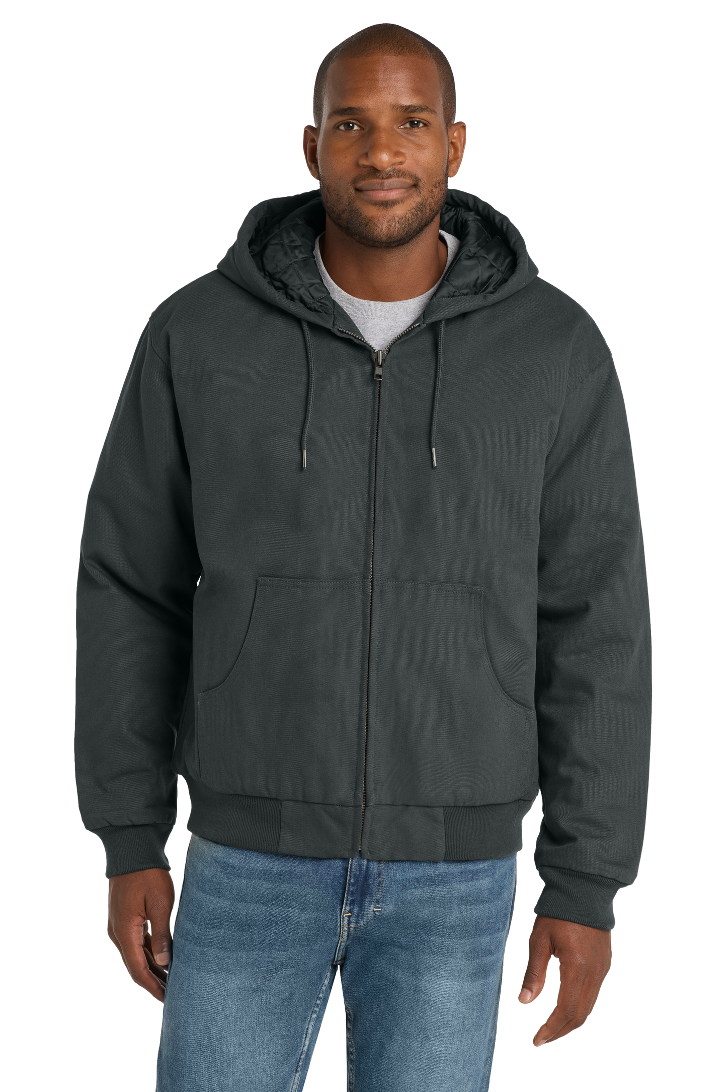Embroidered CornerStone Duck Cloth Hooded Work Jacket - J763H
