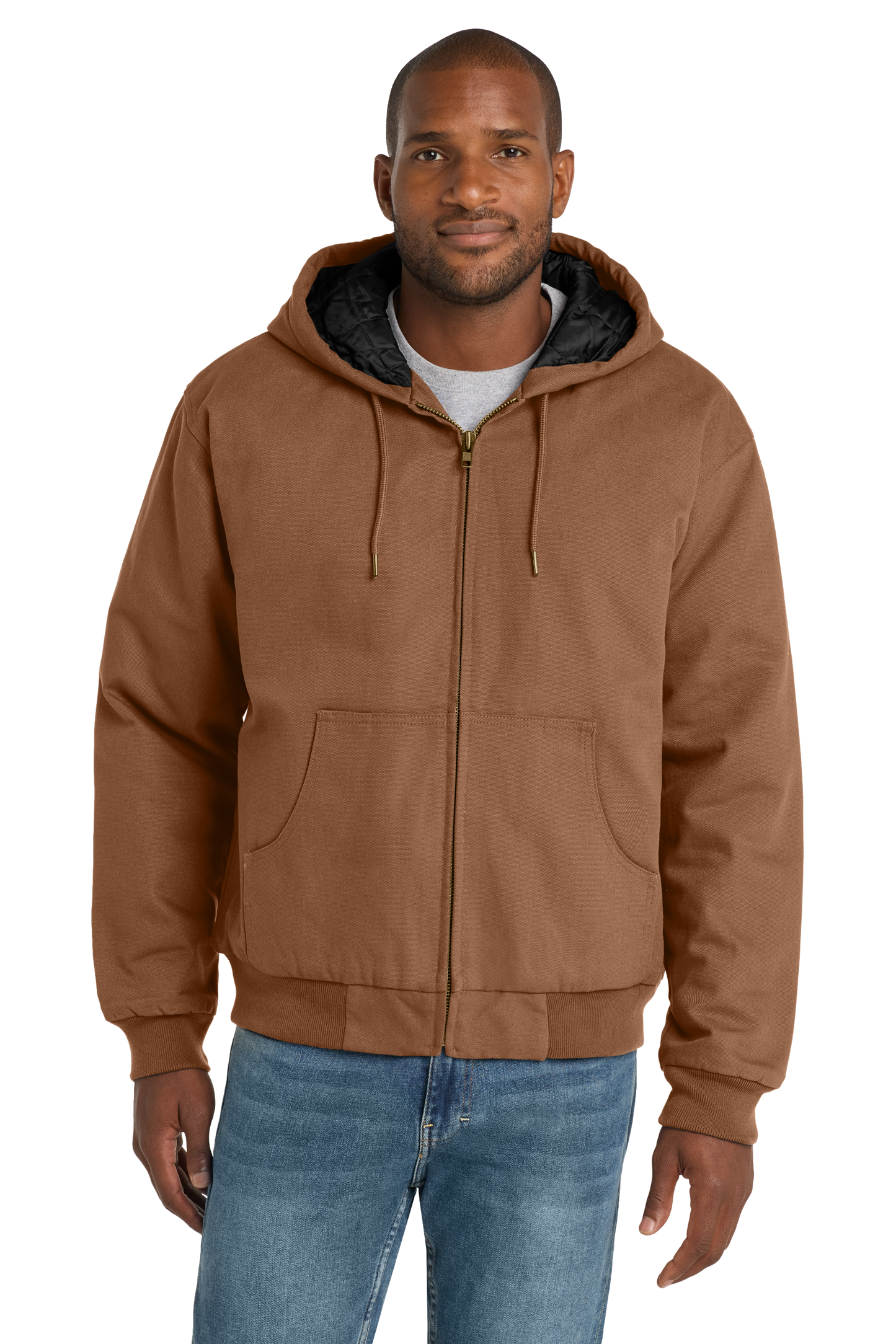 Embroidered CornerStone Duck Cloth Hooded Work Jacket - J763H