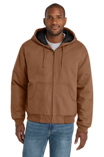 Embroidered CornerStone Duck Cloth Hooded Work Jacket - J763H