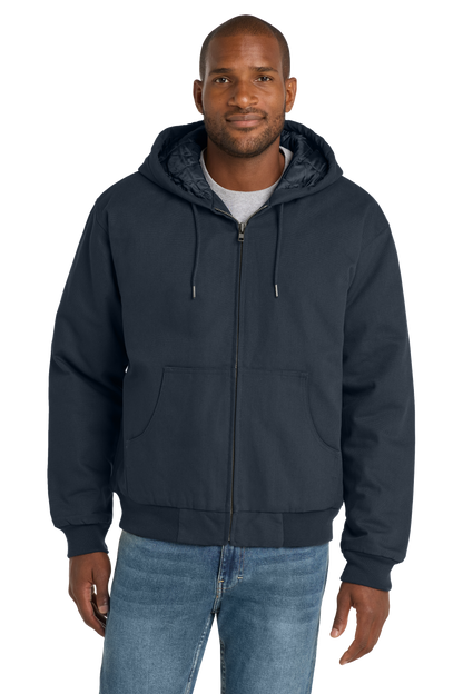 Embroidered CornerStone Duck Cloth Hooded Work Jacket - J763H