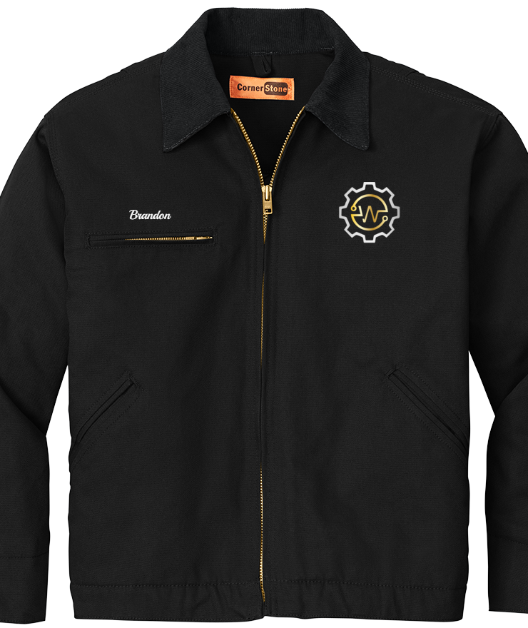 Jacket - CornerStone® - Duck Cloth Embroidered Work Jacket - J763 - Welch's Automotive
