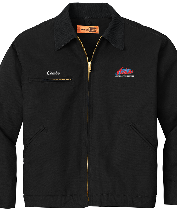 Jacket - CornerStone® - Duck Cloth Embroidered Work Jacket - J763 - Art's Automotive